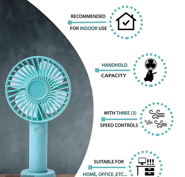 Handheld Mini Portable Fan USB Fan Cooler With 3 Wind Speed 