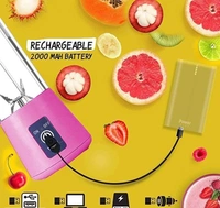 Portable Electric USB Juice Maker Bottle | Blender Grinder Mixer | Rechargeable Bottle with 6 Blades