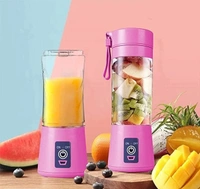 Portable Electric USB Juice Maker Bottle | Blender Grinder Mixer | Rechargeable Bottle with 6 Blades