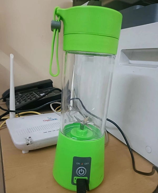 Portable Electric USB Juice Maker Bottle | Blender Grinder Mixer | Rechargeable Bottle with 6 Blades