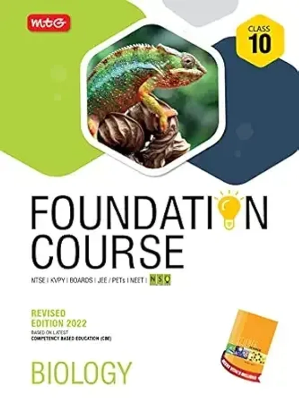 MTG Foundation Course For NTSE-NVS-BOARDS-JEE-NEET-NSO Olympiad - Class 10(Biology), Based on Latest Competency Based Education -2022 9789355551917