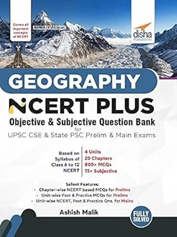 Disha Geography NCERT PLUS Objective & Subjective Question Bank for UPSC CSE & State PSC Prelim & Main Exams 9789390486809