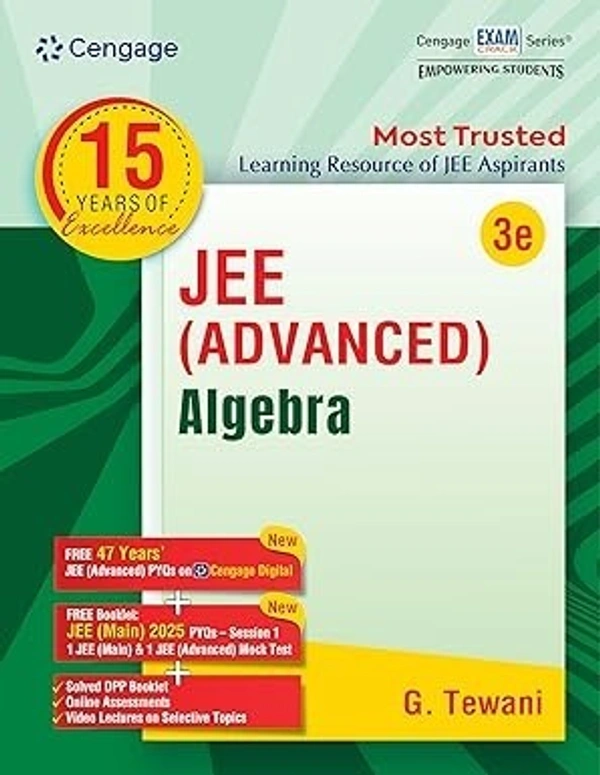 Cengage JEE Advanced Algebra with Free Online Assessments & Digital Content 9789360539948