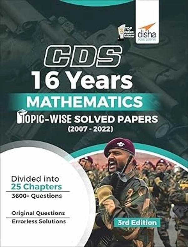 Disha Cds 16 Years Mathematics Topic Wise Solved Papers (2007 - 2022) (English, Paperback, unknown) 9789355643308