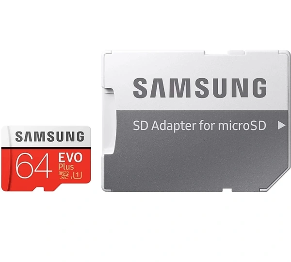 SAMSUNG EVO Plus 64 GB MicroSDXC Class 10 95 MB/s Memory Card (With Adapter)