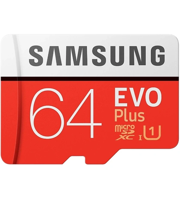 SAMSUNG EVO Plus 64 GB MicroSDXC Class 10 95 MB/s Memory Card (With Adapter)