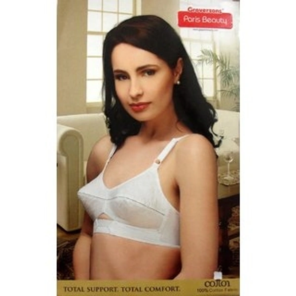 Groversons Paris Beauty Chanderkiran White Bra 100% Cotton - 70A, White