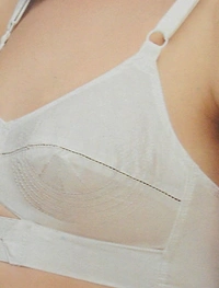 Groversons Paris Beauty Chanderkiran White Bra 100% Cotton - 80 B, White