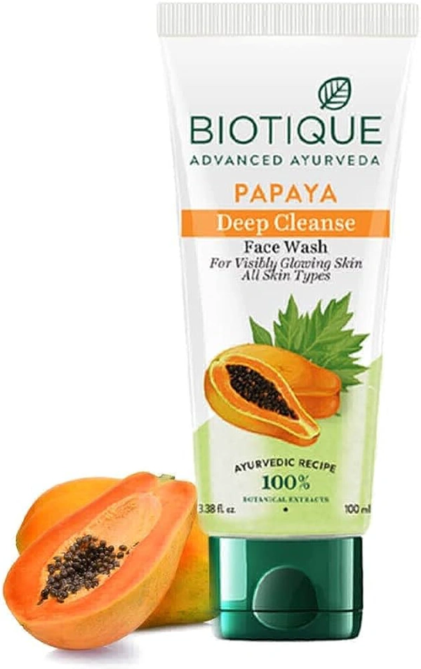 Biotique Advanced Ayurveda Papaya Deep Cleanse Face Wash - 100 Ml
