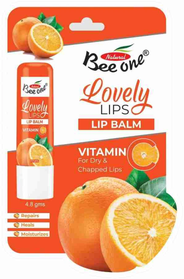 Bee One Lovely Lips Lip Balm Vitamin For Dry & Chapped Lips - 4.8 Gm