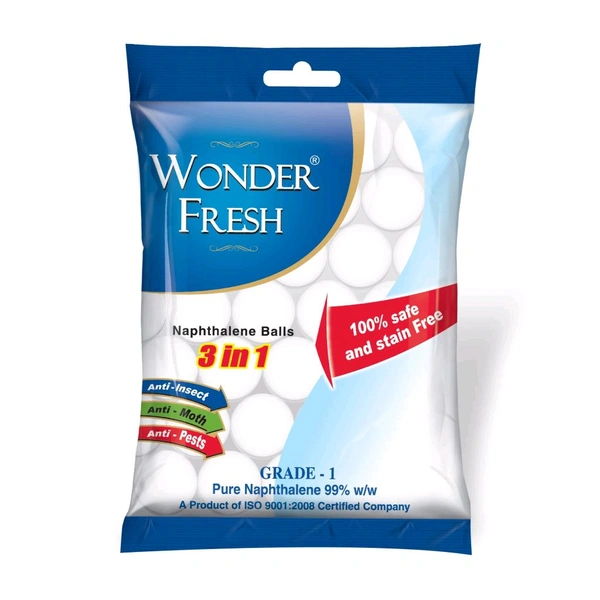 Naphthalene Wonder Fresh Naphthalene Bals 1 Quntity White Pack - 100 GM