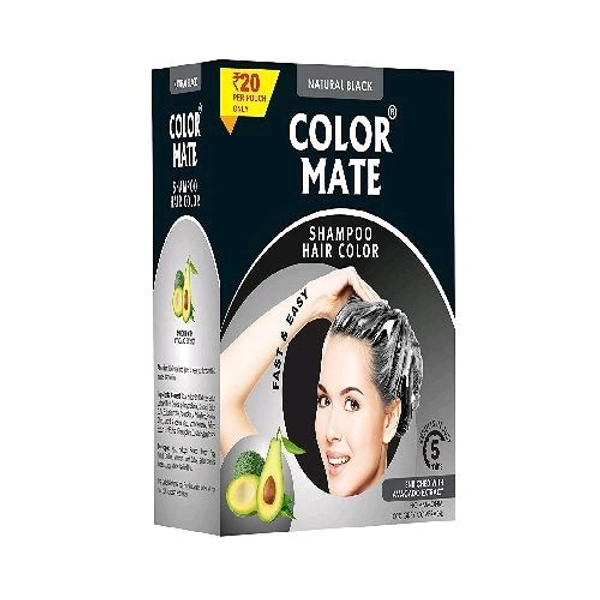Color Matte Shampoo Hair Color Natural Black - 15 Ml