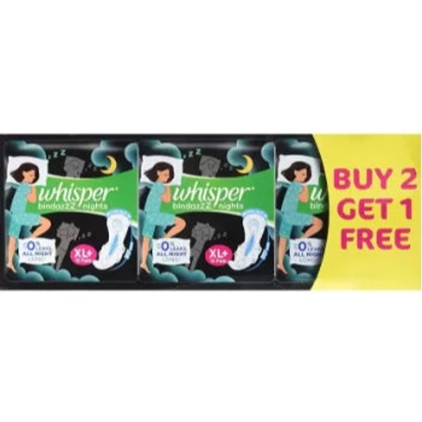 Whisper Choice Whisper Bindazzz Night XL+15 Pads - 15+15+15
