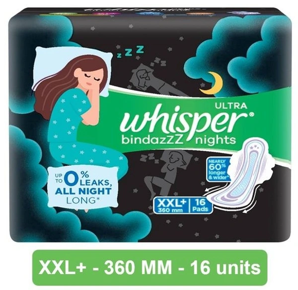 Whisper Choice Whisper Bindazzz Night XXL+16 Pads - 16 Pads