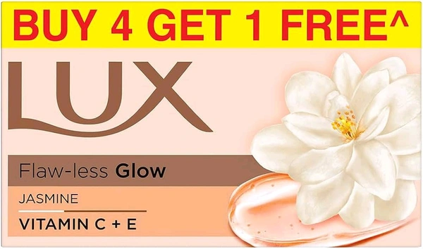 Lux Flaw -less Glow Jasmine Vitamin C+E Mega Pack - 100 GM (4 Unit+1 Unit Free)