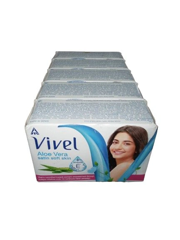 Vivel Aloevera Soft Skin Vitamins E - Buy 4 Get 1 Free In (100 GM)