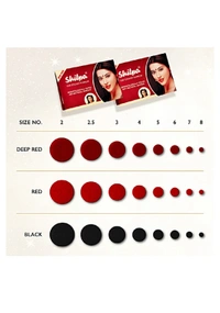 Shilpa Gold Sticker Kumkum Bindi  - Black, 6