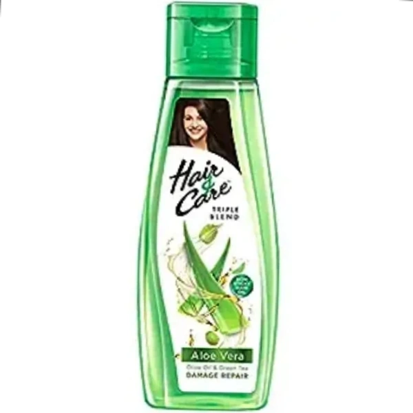 Hair Care Triple Blend Non- Sticky Hair Oil-for Damage Repair, Aloe Vera, Olive Oil & Green Tea,  - 500 Ml