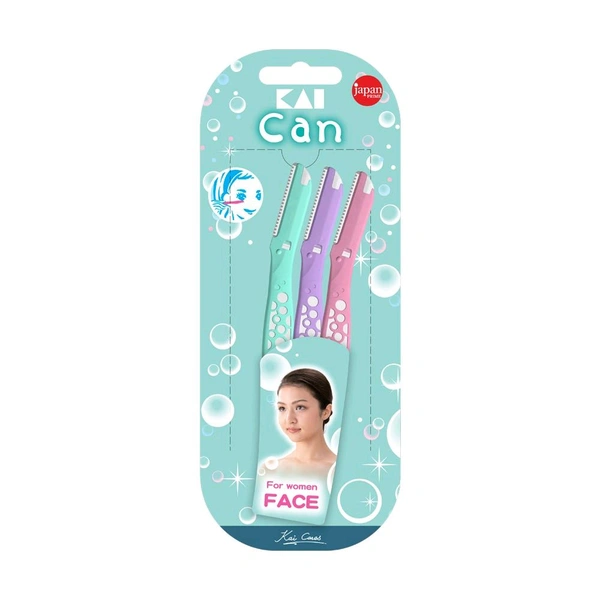 Kai Can For Women Face Razor - 1pack 3pes