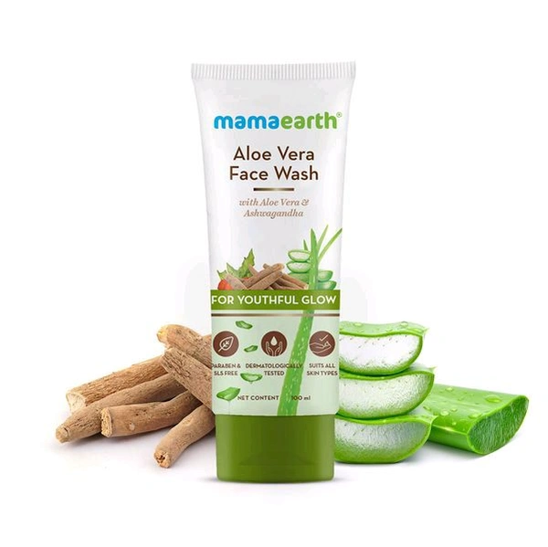 Mamaearth Aloe Vera Face Wash  - 100 Ml