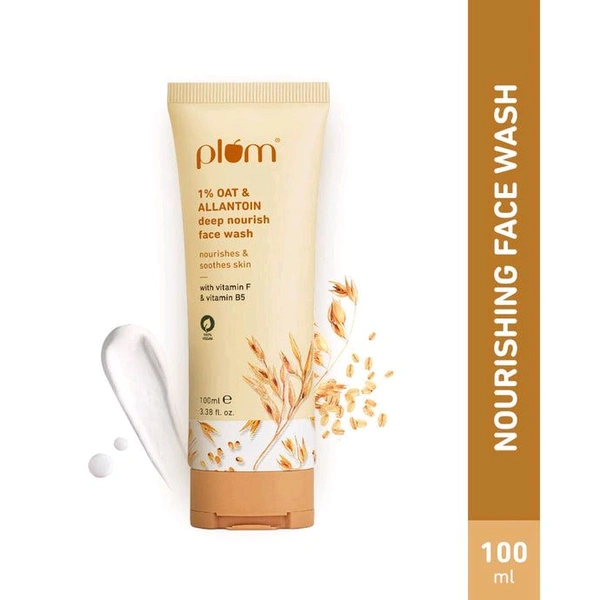 Plum 1% Oat & Allantoin Deep Nourish Face Wash - 100 Ml