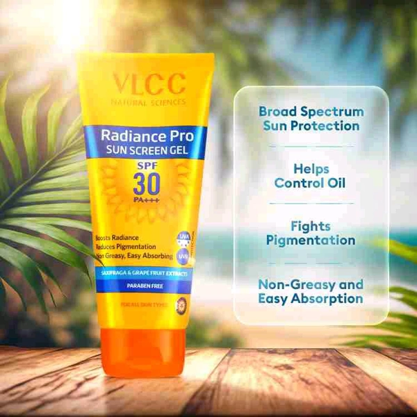 Vlcc Natural Sciences Radiance Pro Sunscreen Gel (Spf-30 Pa+++) - 100 GM