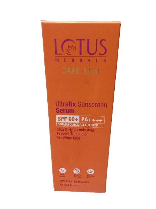 Lotus Herbals Safe Sun UltraRx Sunscreen Serum( SPF 60+Pa+++)  - 50 Ml