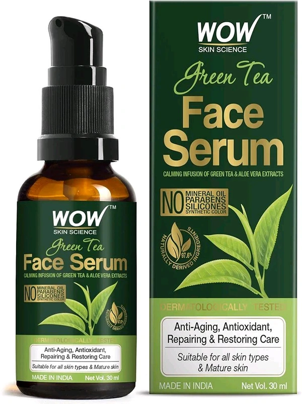 Wow wow skin sciences green tea face serum - 30 Ml