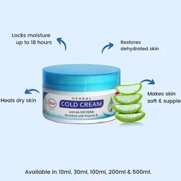 Ayur Herbals Cold Cream With Aloevera Vitamin E - 100 Ml