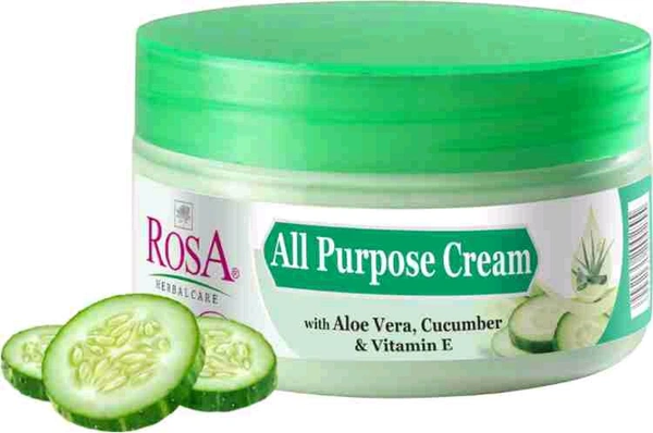 Rose All Purpose Cream With Aloe Vera Cucumber & Vitamin E  - 100 Ml