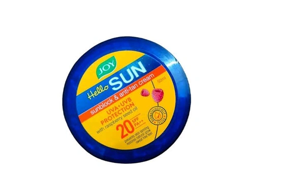 Joy Hello Sun Sunblock & Anti-tan Cream UVA+UVB Protection (Spf 20 PA++) - 50 Ml