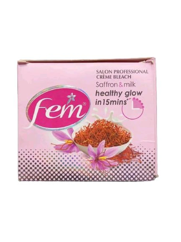 Fem Salon Professional Creme Bleach Saffron & Milk Healthy Glow  - 314.4 GM