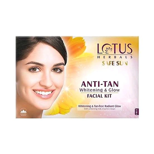 Lotus Herbals Safe Sun Anti-tan Whitening& Glow Facial Kit  - 40 GM