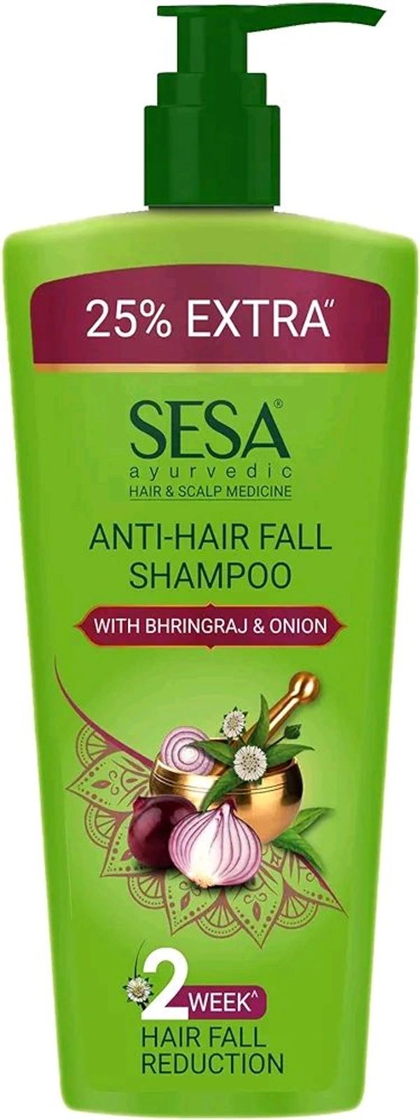 Sasa SESA Ayurvedic Anti Hairfall Shampoo With Bhringraj & Onion Hair Full Reduction  - 500 Ml