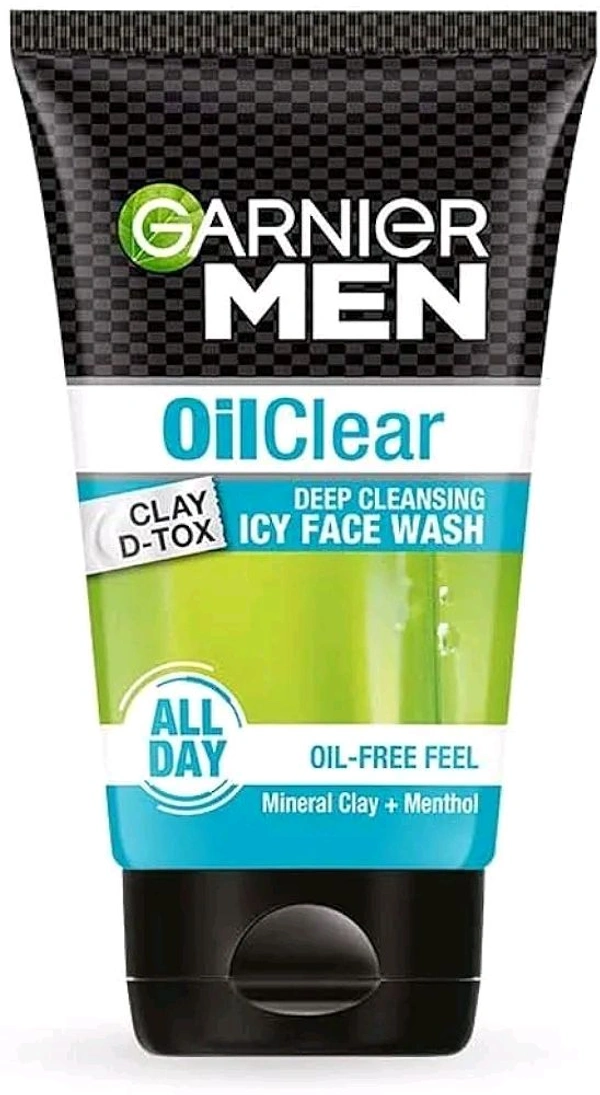 Garnier Men Oil Clear Deep Cleansing Icy Face Wash - 100 GM