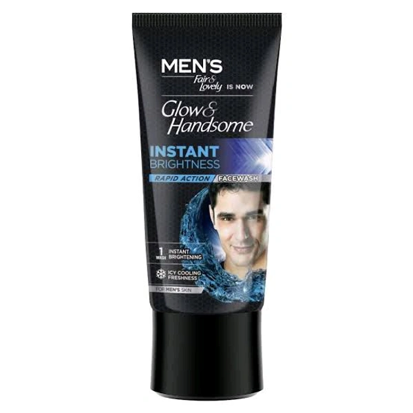 Men,s Fair & Lovely Glow & Handsome Instant Brightness Rapid Action Face wash - 50 Ml