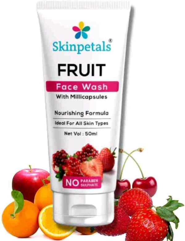 Skinpetals Fruit Face Wash With Millicapsules - 50 Ml