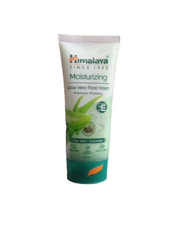 Himalaya Since 1930 moisturizing Aloe Vera Face Wash Prevents Dryness Natural Vitamin E - 50 Ml