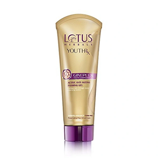 Lotus Herbals Youthrx Gineplex Youth Compound Active Anti Ageing Foaming Gel - 100 GM