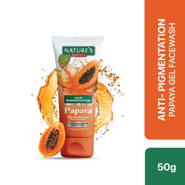 Nature's  Essence Anti Pigmentation Papaya Gel Face Wash With Saffron 