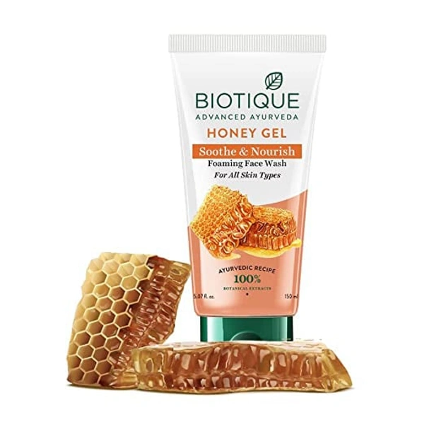 Biotique Advanced Ayurveda Honey Gel Soothe & Nourish Foaming Face Wash   - 50 Ml
