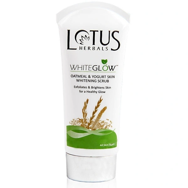 Lotus Herbals White glow Oatmeal & Yogurt Skin Whitening Scrub  - 50 GM
