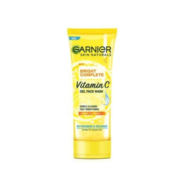 Garnier Skin Naturals Bright Completa Vitamin C Gel Face Wash Gentle Cleanse Fast Brightening - 50 GM