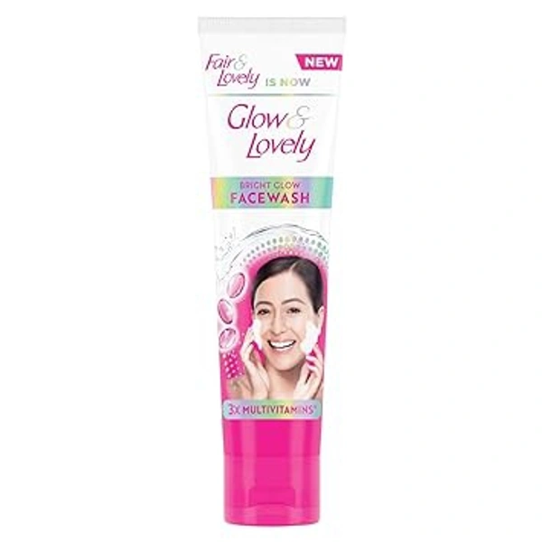 Fair & Lovely is Now Glow & Lovely Bright Glow Face Wash  - 100 GM