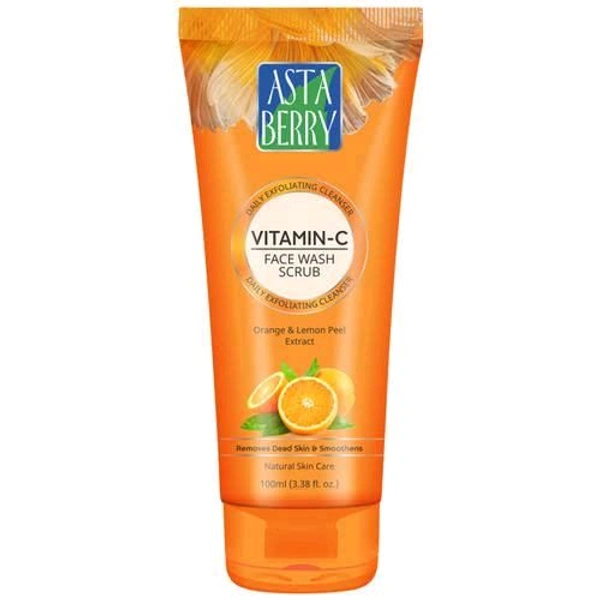 Asta Berry Daily Exfoliating Cleanser Vitamin C Face Wash Scrub  - 100 Ml