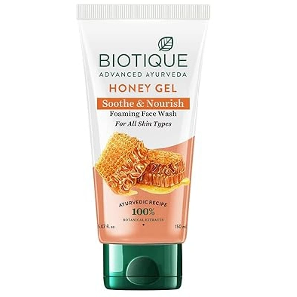 Biotique Advanced Ayurveda Honey Gel Soothe & Nourish Foaming Face Wash   - 150 Ml