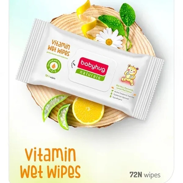Babyhug Naturals Vitamin Wet Wipes  - 72 Wipes