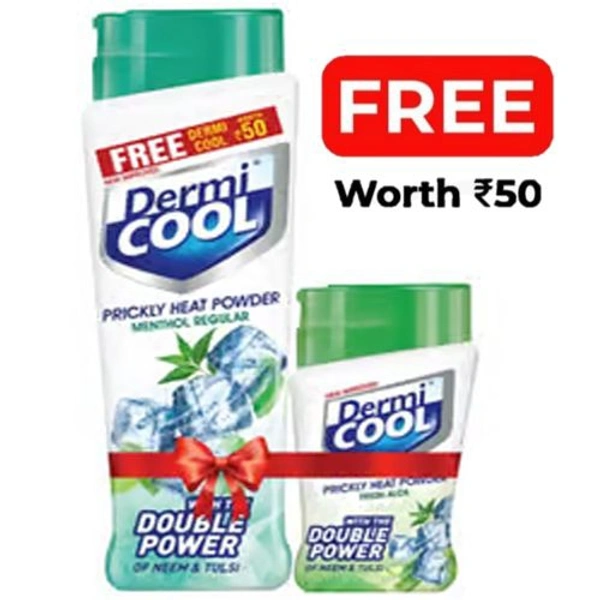 Dermi Cool Prickly Heat Powder Fresh Aloe With The Double Power  - 150 GM+ 50 GM