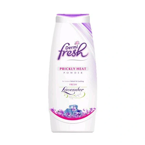Dermi Fresh With 3- Way Action Prickly Heat Powder Lavender  - 150 GM