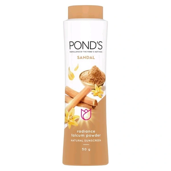 Ponds Sandal Radiance Talcum Powder Natural Sunscreen - 59 GM